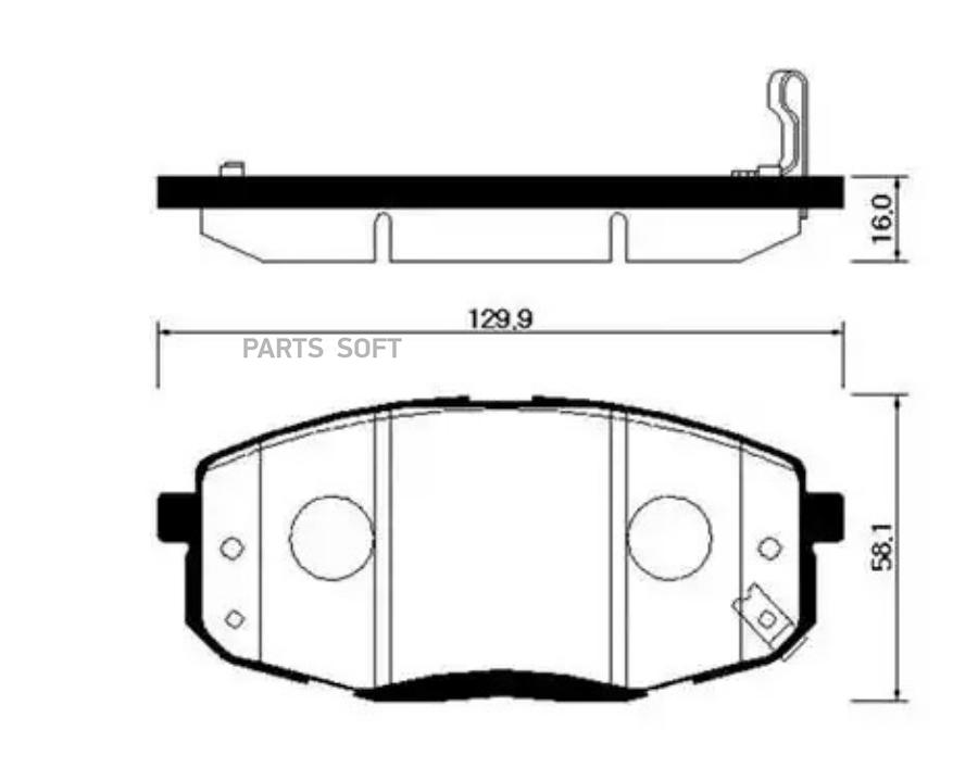 

Тормозные колодки HSB дисковые HP0040