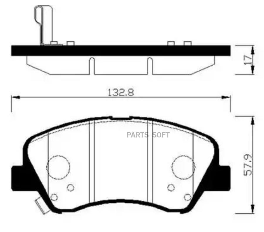 

Тормозные колодки HSB дисковые HP0047