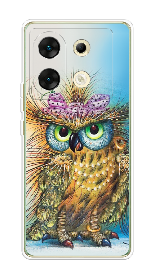 

Чехол на Infinix Zero 30 5G "Модная сова", Коричневый;голубой, 3104950-1