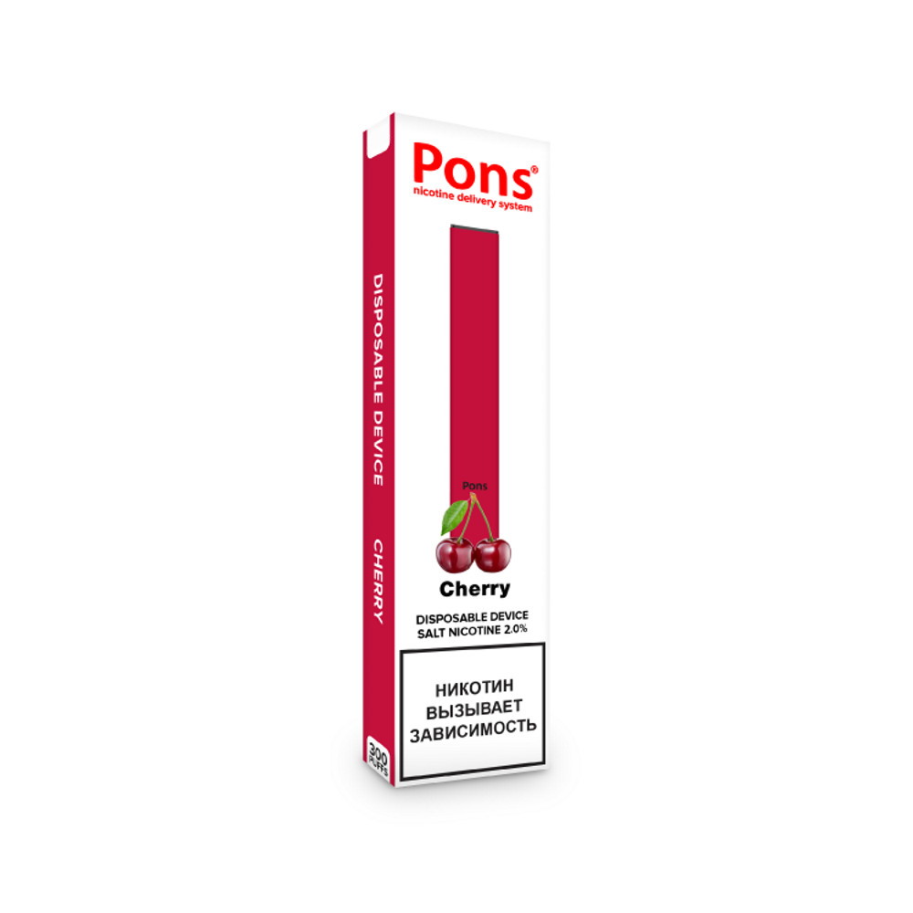 

Одноразовая электронная сигарета Pons Disposable Device Cherry, 1,6%