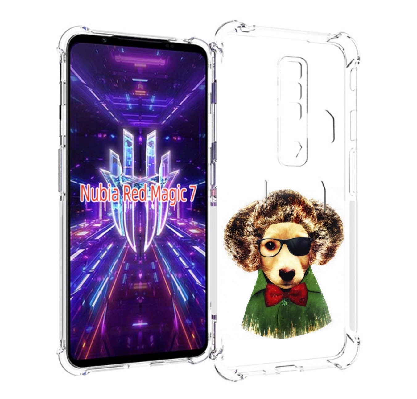 

Чехол MyPads Пес в бабочке для ZTE Nubia Red Magic 7, Прозрачный, Tocco