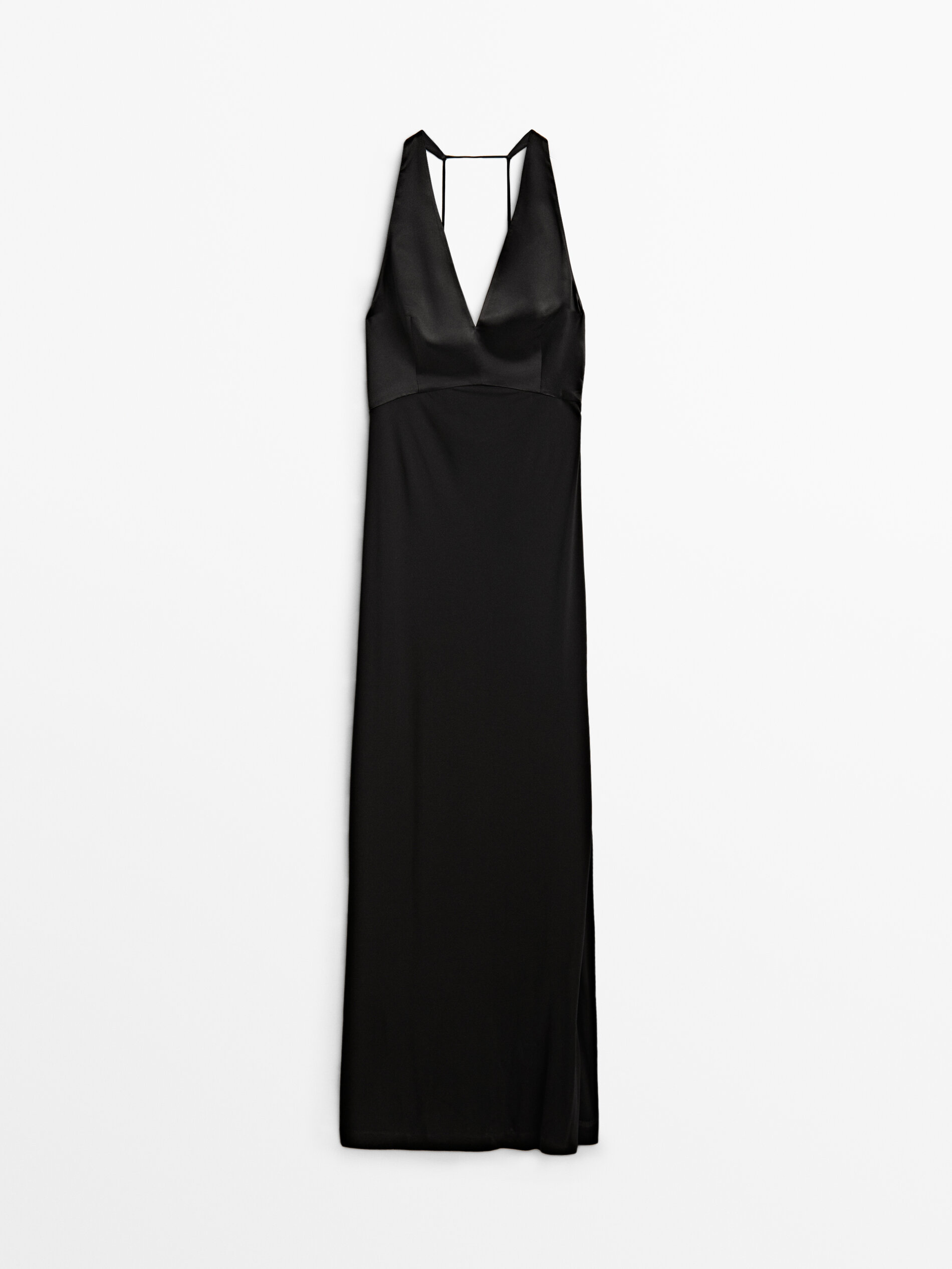 

Платье женское Massimo Dutti 06616750800 черное L, 06616750800