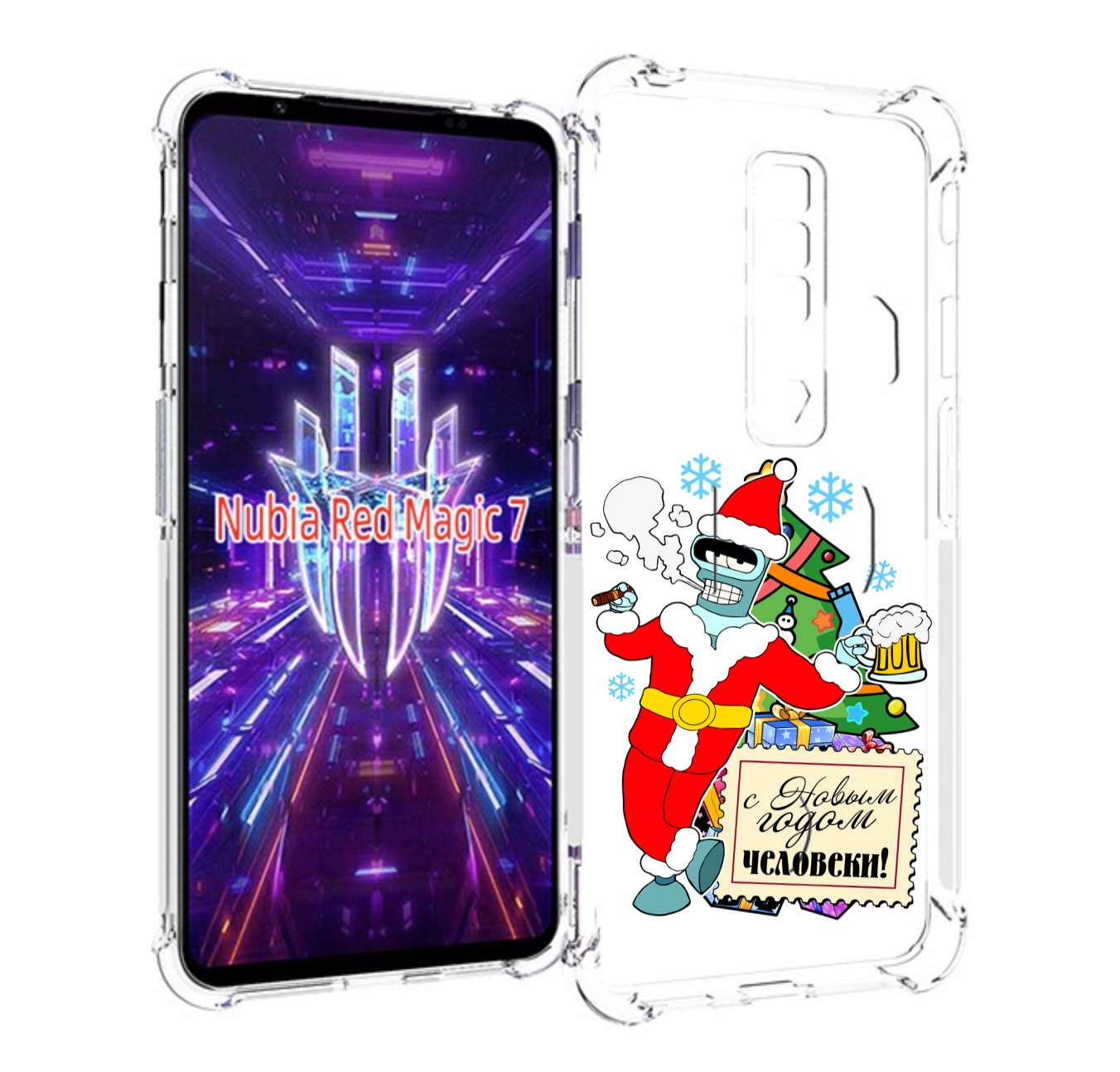 

Чехол MyPads С новым годом человеки для ZTE Nubia Red Magic 7, Прозрачный, Tocco