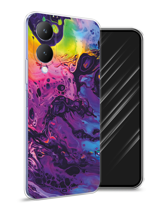 

Чехол Awog на Vivo Y17s "ACID fluid", Бордовый, 269850-1