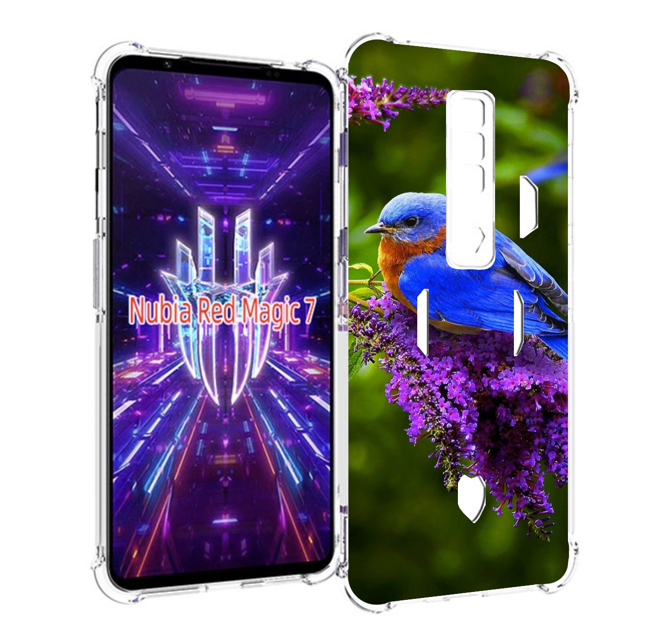 

Чехол MyPads Птица-сиреневая для ZTE Nubia Red Magic 7, Прозрачный, Tocco