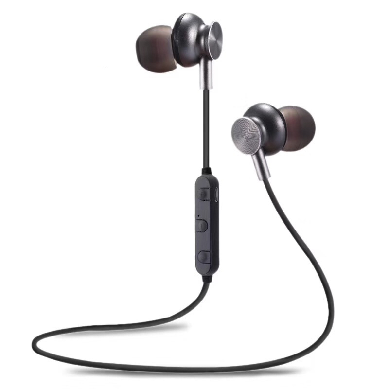 

Беспроводные наушники More choice BG6 Silver вакуумные с шейным шнурком, BG6