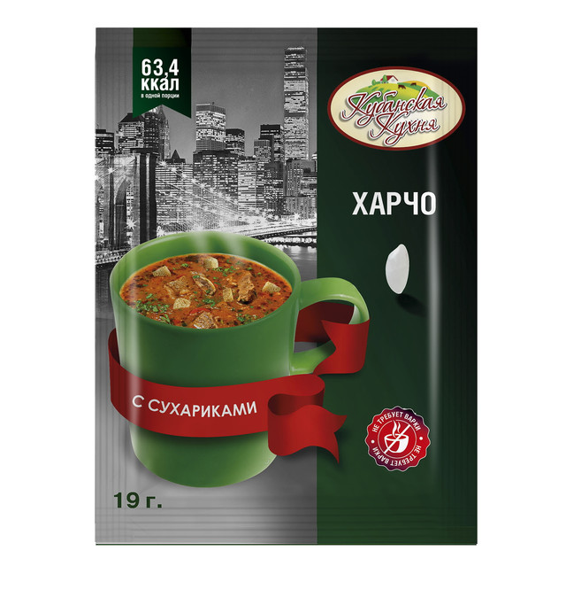 

Харчо с сухариками "Кубанская кухня" 19г/25шт, супы быстрого приготовления