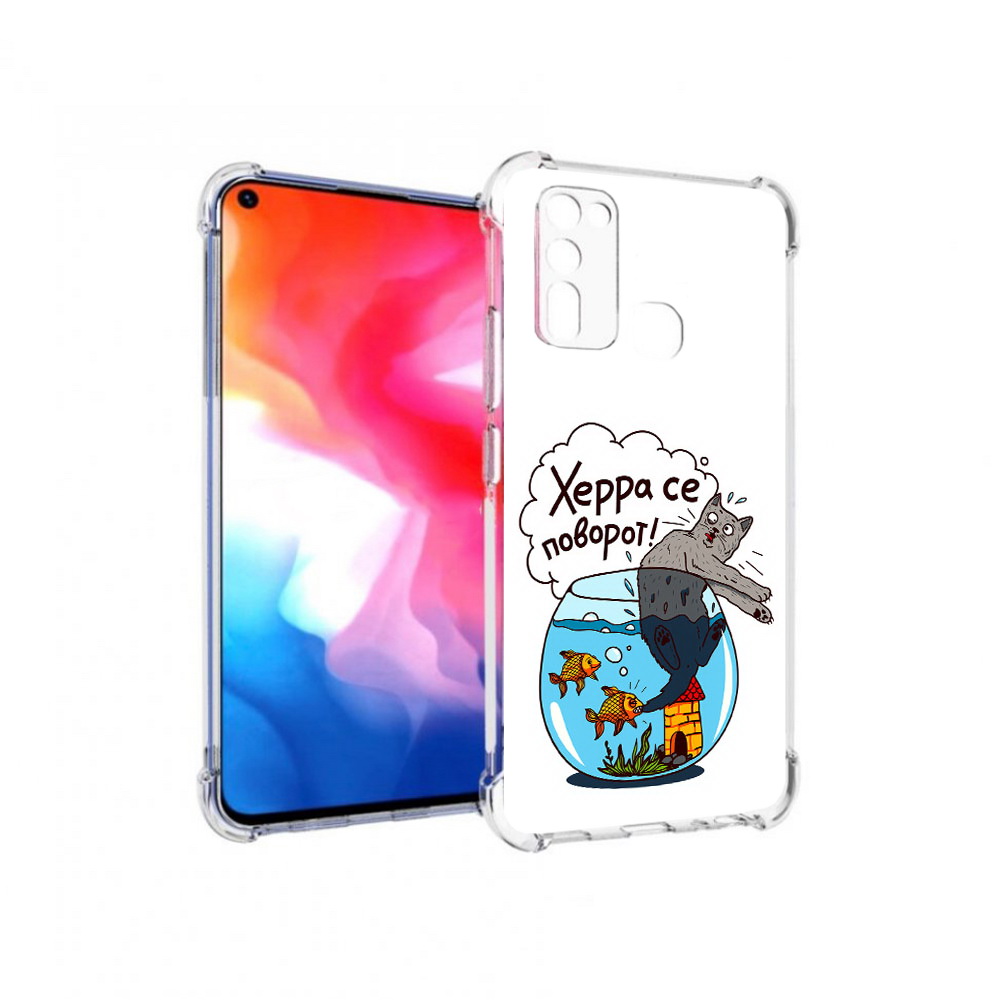 

Чехол MyPads Tocco для Vivo Y50 Рыбы с котом (PT226982.418.149), Прозрачный, Tocco