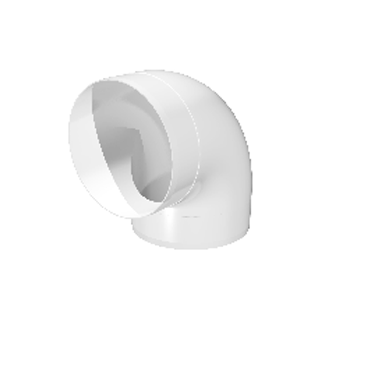 Колено круглое Era 10ККП, 45°, d=100 мм, пластик вертикальное колено для прямоугольных воздуховодов виенто
