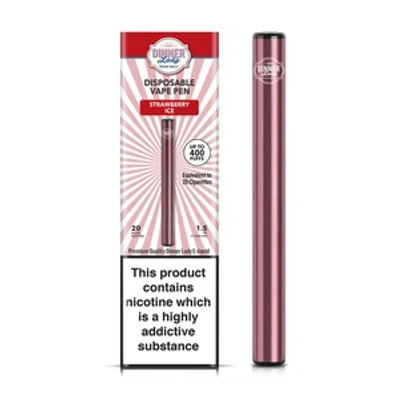 

Одноразовая электронная сигарета Dinner Lady Vape Pen Strawberry Ice, 20 мг