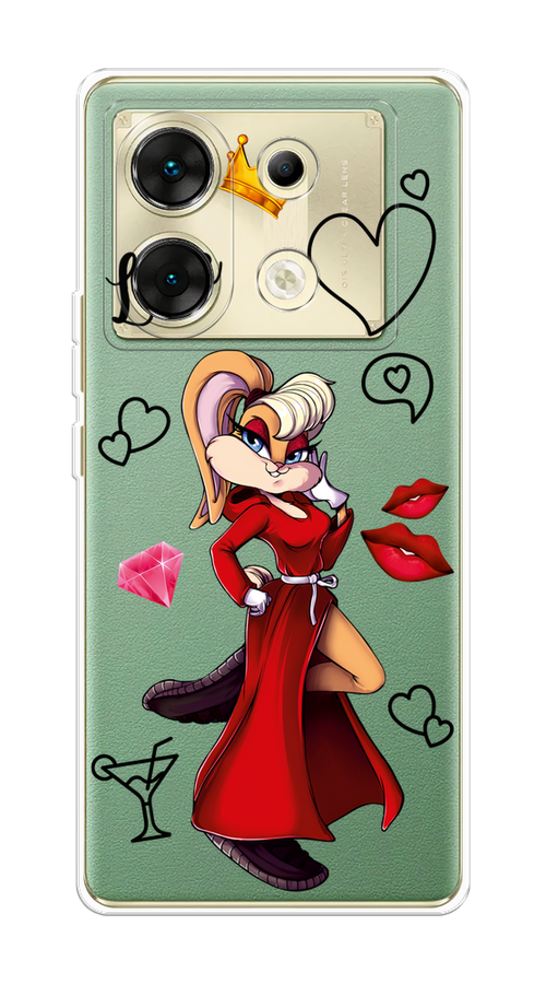 

Чехол на Infinix Zero 30 5G "Rich Lola Bunny", Красный;бежевый;оранжевый, 3104950-1