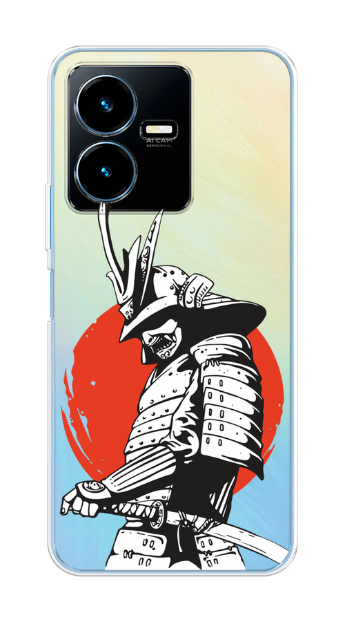 

Чехол на Vivo Y22 "Самурай с катаной", Черный;красный;белый, 267550-1