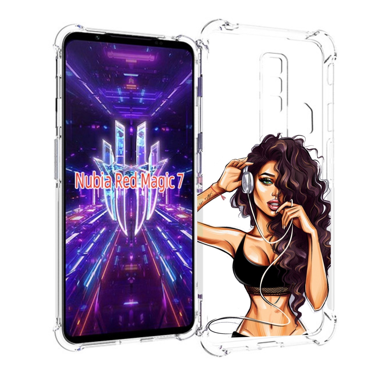 

Чехол MyPads Спортивная-девушка женский для ZTE Nubia Red Magic 7, Прозрачный, Tocco