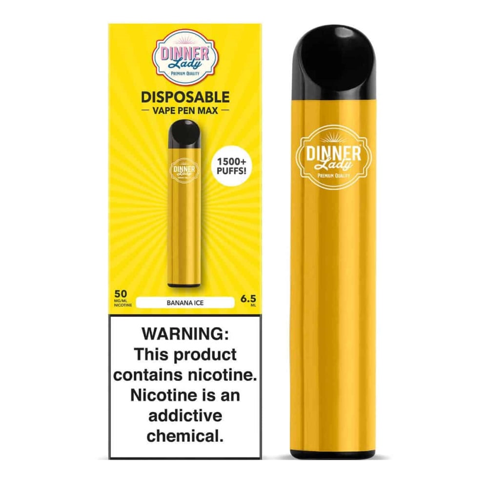 

Одноразовая электронная сигарета Dinner Lady Vape Max Banana Ice, 20 мг