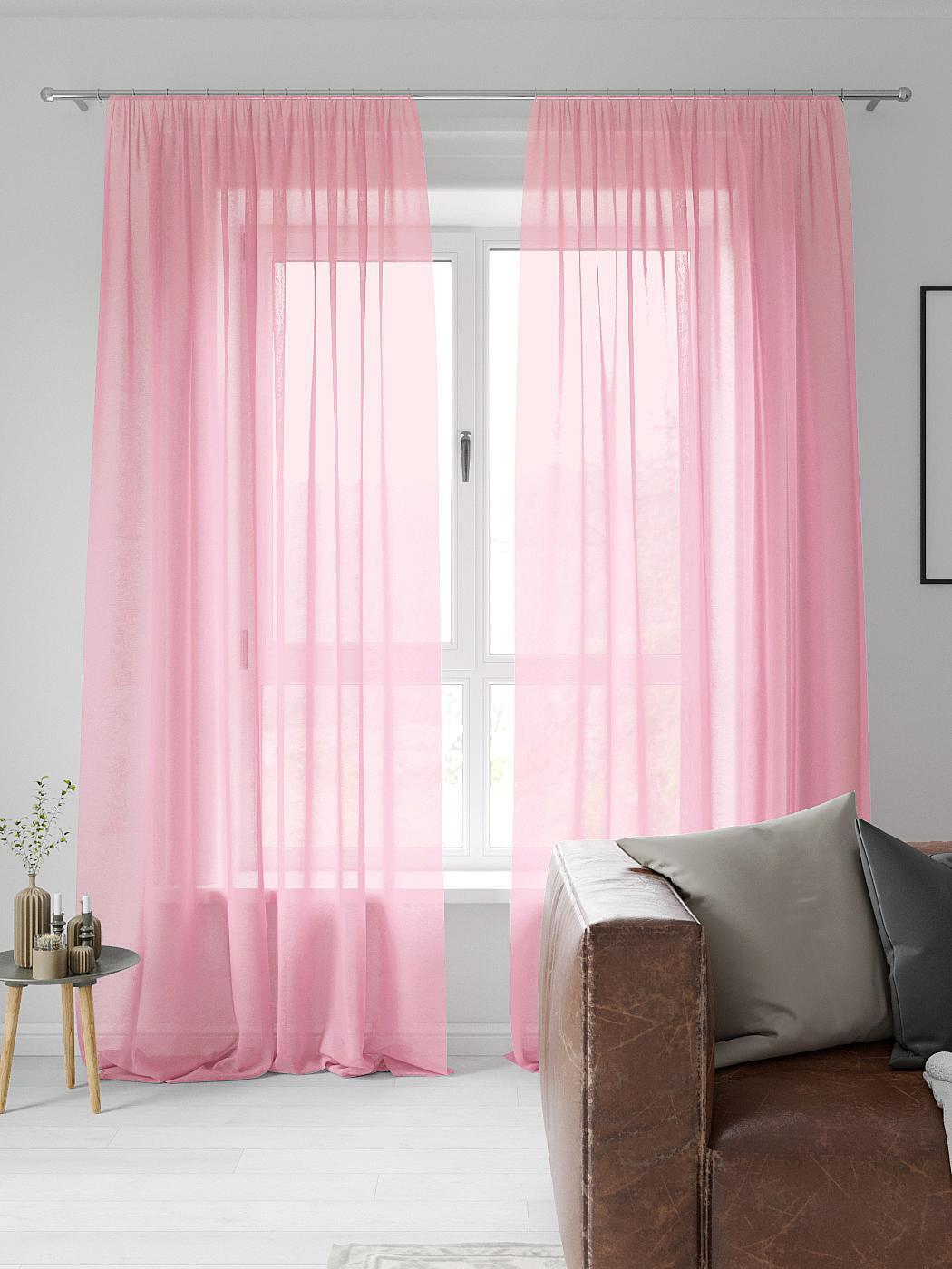 

Тюль для комнаты AT HOME / Вуаль 200х250 см / Диворио (розовый), 125023