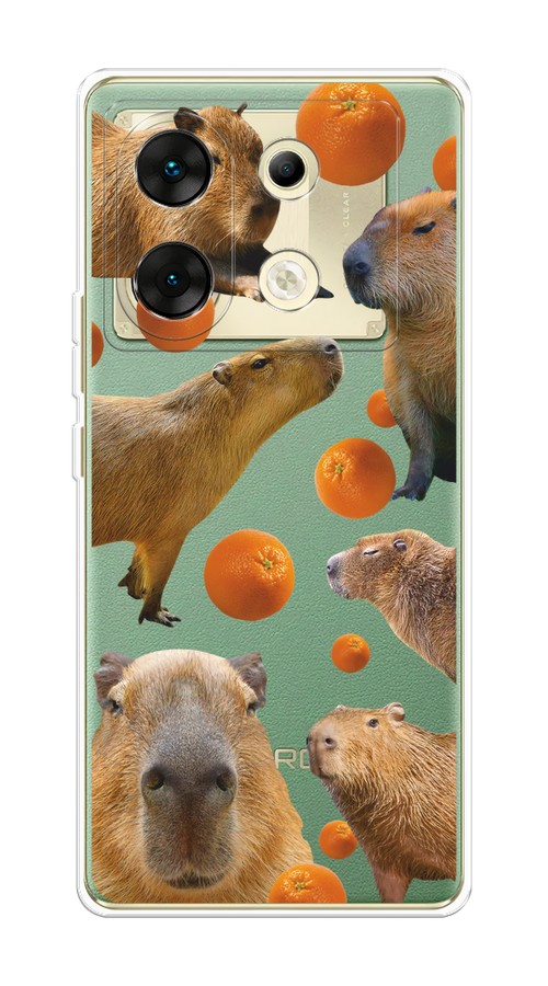 

Чехол на Infinix Zero 30 5G "Капибара и апельсины", Бежевый;оранжевый, 3104950-1