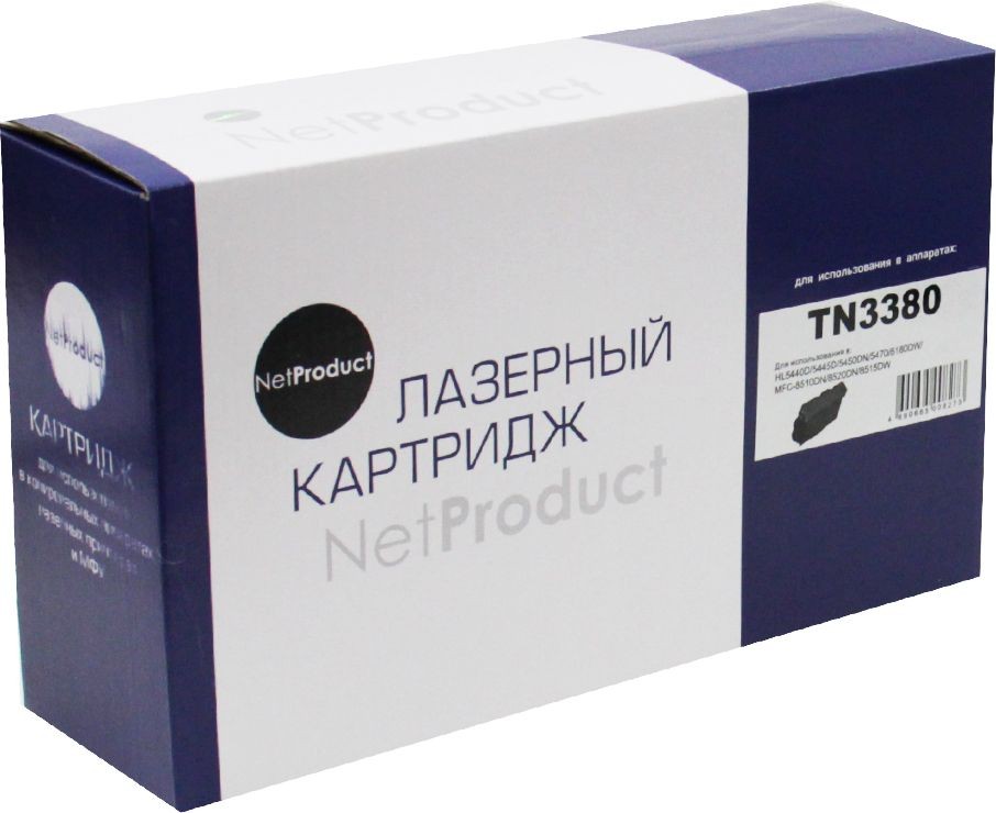 

Тонер-картридж NetProduct (N-TN-3380) для Brother HL-5440D/5450DN/DCP-8150DN, 8K, Черный