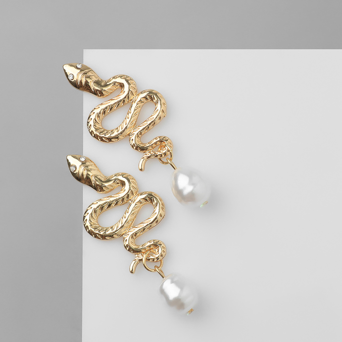 

Серьги из бижутерного сплава Queen fair 10470826, жемчуг искусственный, 10470826