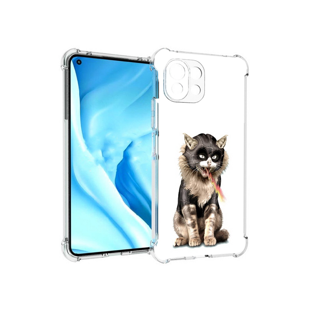 

Чехол MyPads Tocco для Xiaomi Mi 11 Lite дьяволский кот (PT159462.256.341), Прозрачный, Tocco