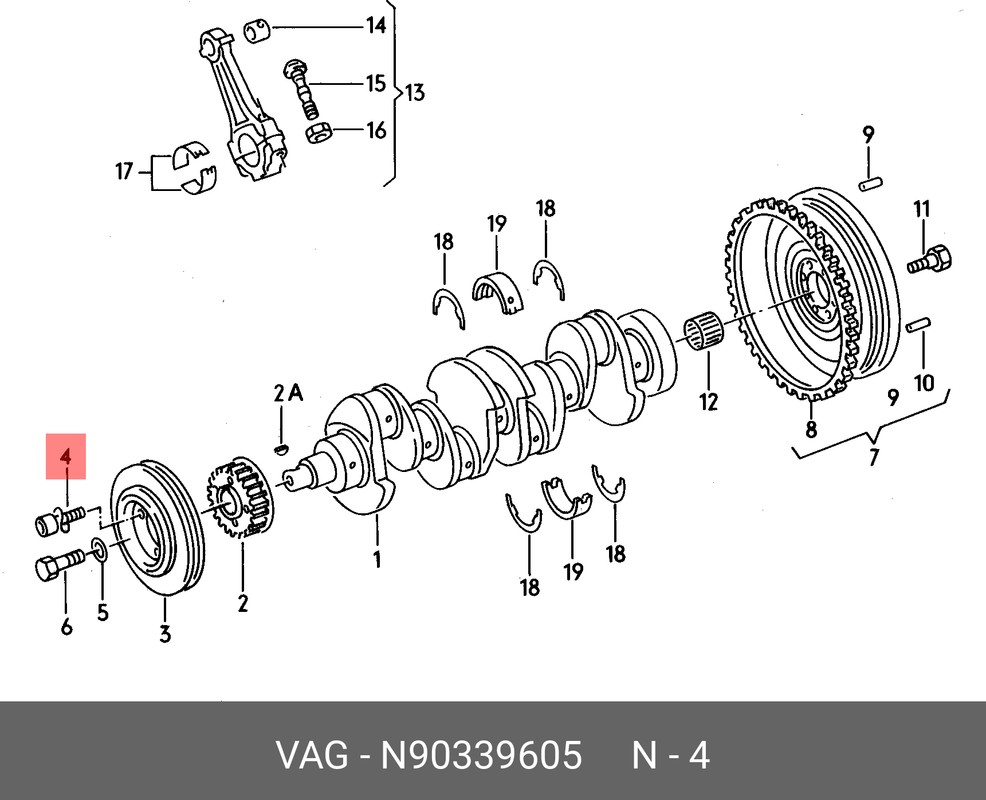 

Болт Крепежный M8x37 Внутр Шестигранник Vag: 1.9tdi VAG арт. N90339605