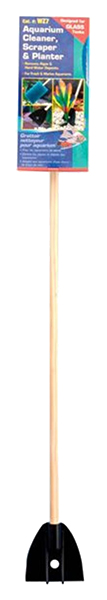 фото Очиститель стекол penn-plax wizard с деревянной ручкой, 51 см