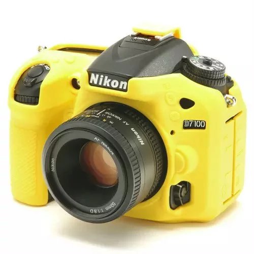 фото Силиконовый чехол mypads для фотоаппарата nikon d7100/d7200 желтый