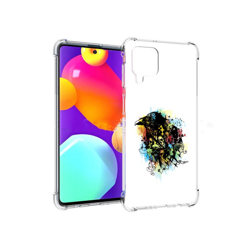 

Чехол MyPads Tocco для Samsung Galaxy M62 ворон и черепа (PT158430.541.273), Прозрачный, Tocco