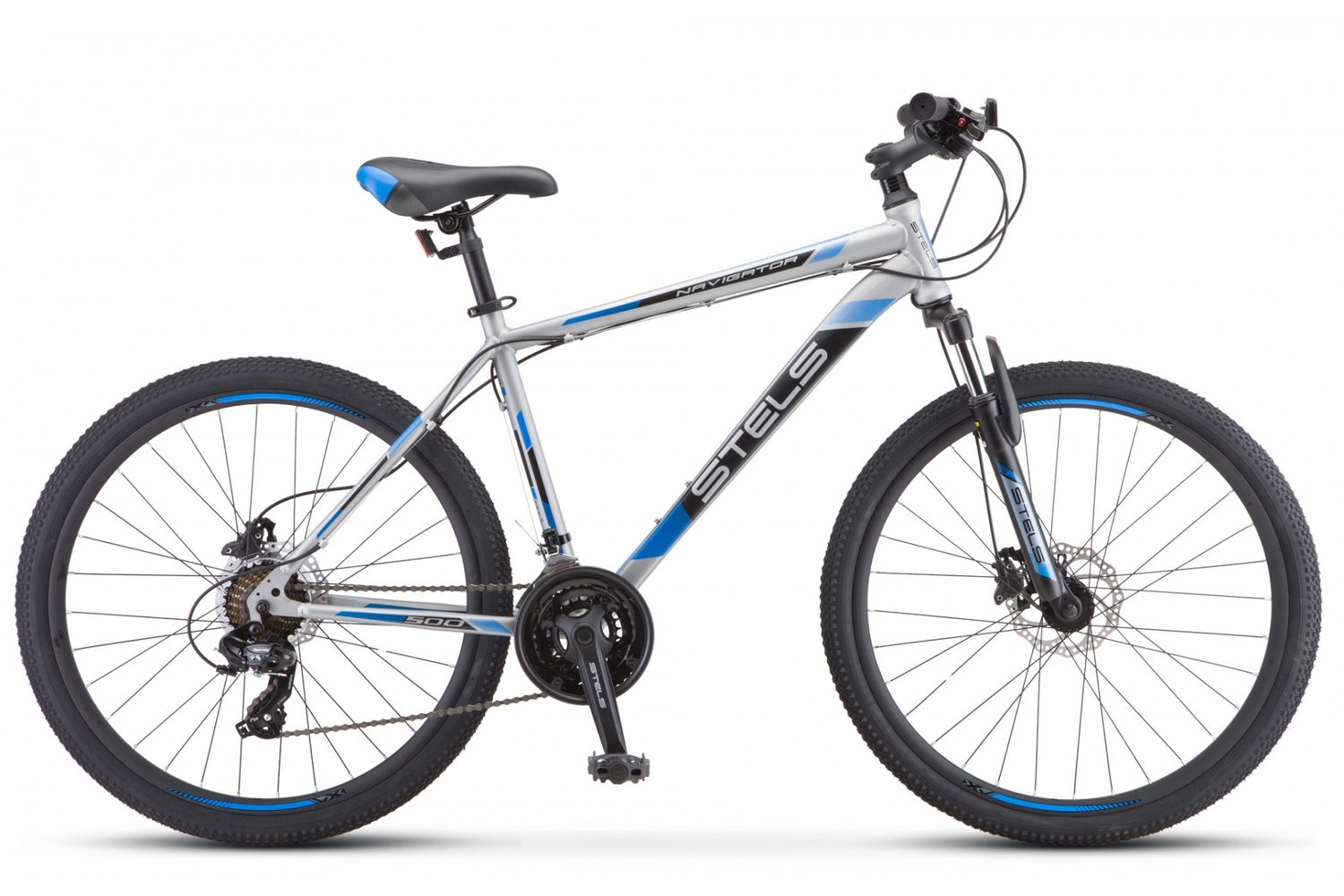 фото Велосипед stels navigator 500 d f010 2020 18" серо-синий
