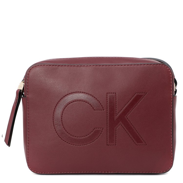 фото Сумка кросс-боди женская calvin klein k60k608894 бордовая