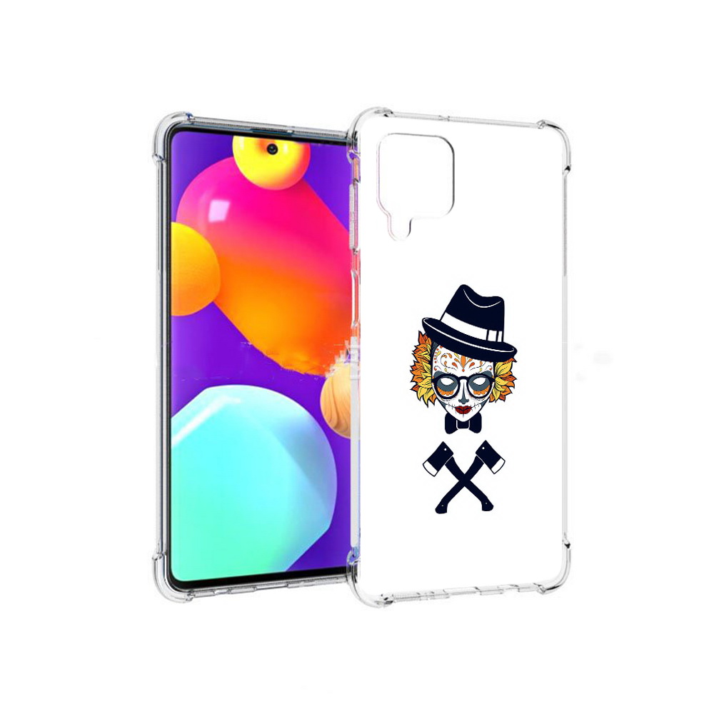 

Чехол MyPads Tocco для Samsung Galaxy M62 девушка в маске с топорами рисунок, Прозрачный, Tocco