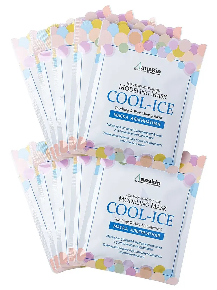 Маска Anskin Cool-Ice Modeling Mask Refill альгинатная, охлаждающая, саше, 25 г