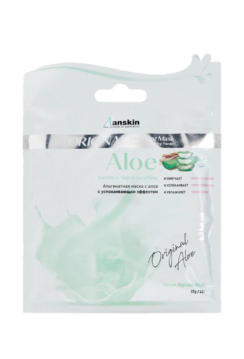 

Маска Anskin Aloe Modeling Mask Refill альгинатная, с экстрактом алоэ, саше, 25 г