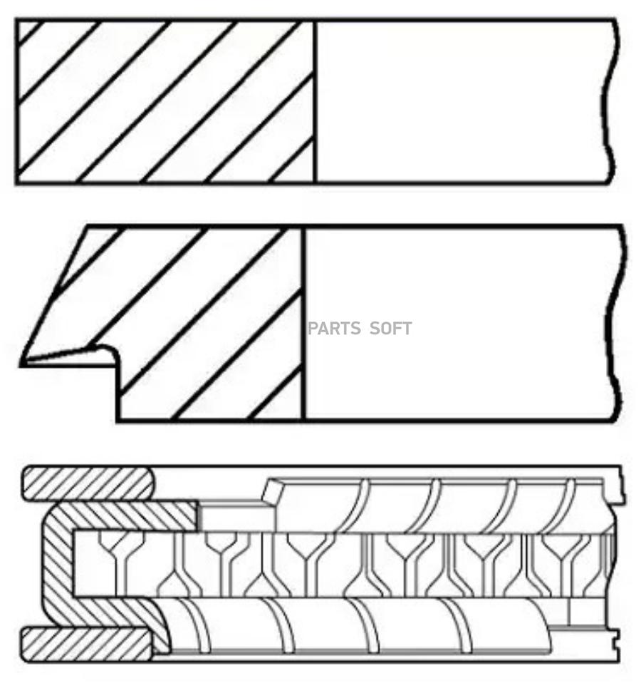 

Кольца Порш Opel Vectra 94 D79x1,2x1,5x2,5 Std(1) Goetze арт. 08-307800-00