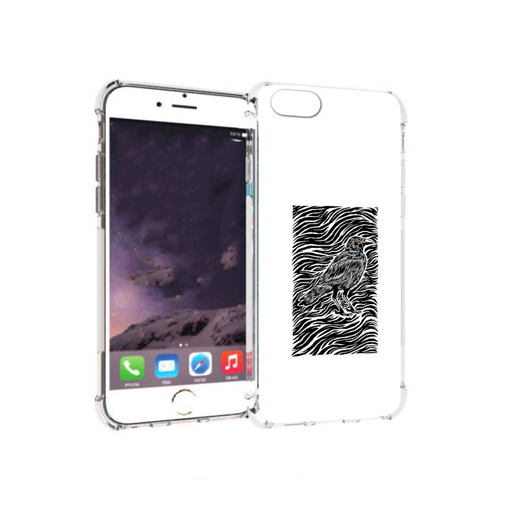 

Чехол MyPads Tocco для Apple iPhone 6 ворон в абстракции (PT54043.605.272), Прозрачный, Tocco