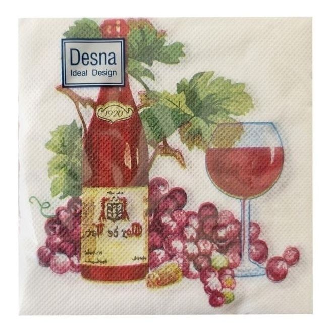 

Салфетки бумажные Desna Design 1 слой 24 х 24 см 40 шт, Разноцветный, Design