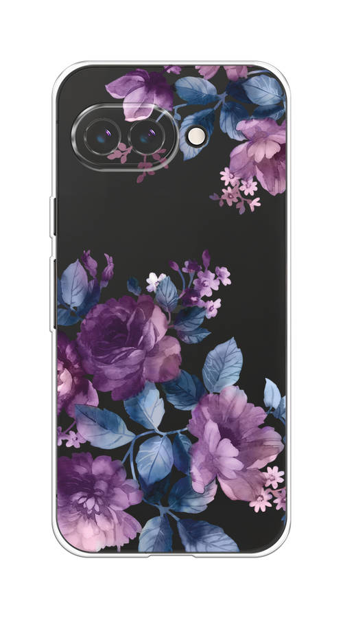 

Чехол на Google Pixel 9a "Purple Blossoms", Синий;фиолетовый, 272250-1