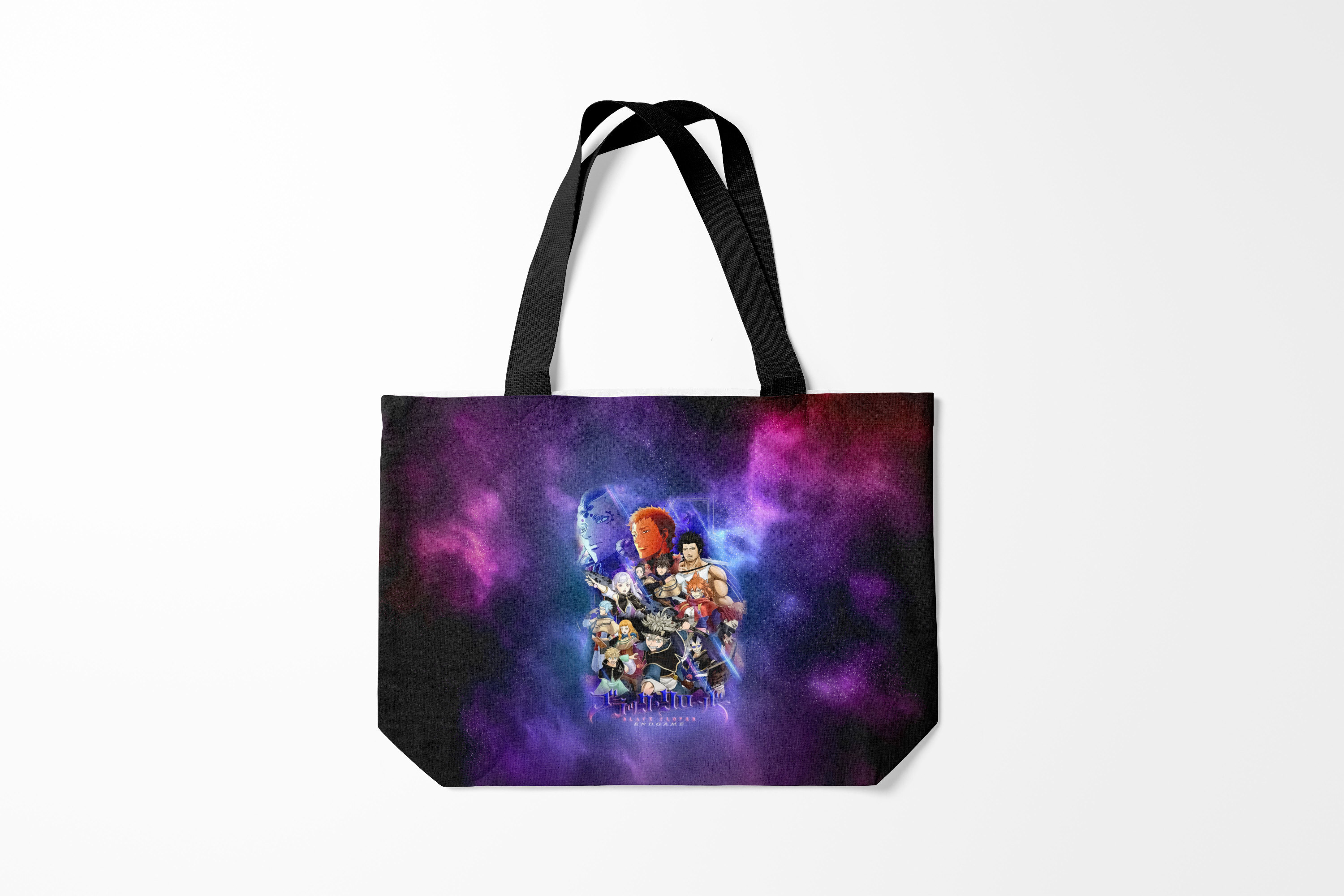 

Сумка шoппер унисекс Burnettie Черный клевер персонажи, синий, Черный клевер персонажи