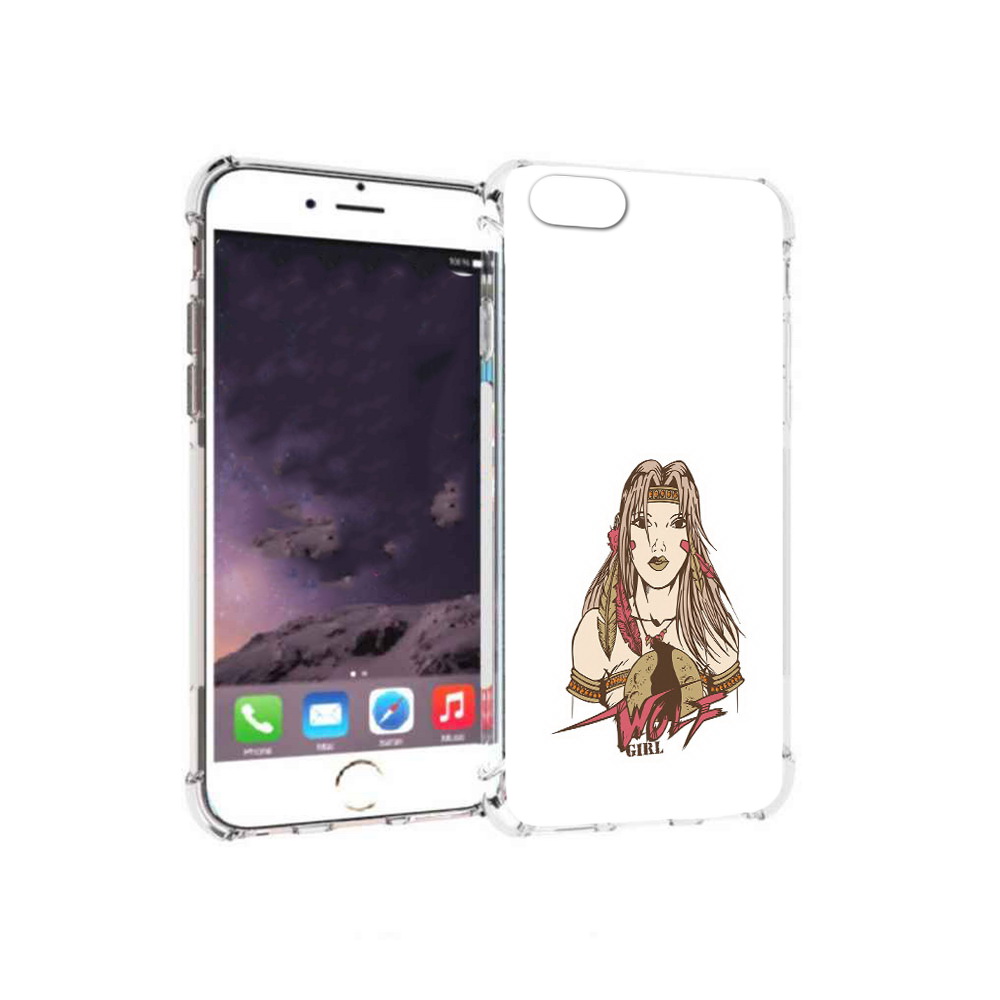 

Чехол MyPads Tocco для Apple iPhone 6 девушка волк (PT54043.605.306), Прозрачный, Tocco