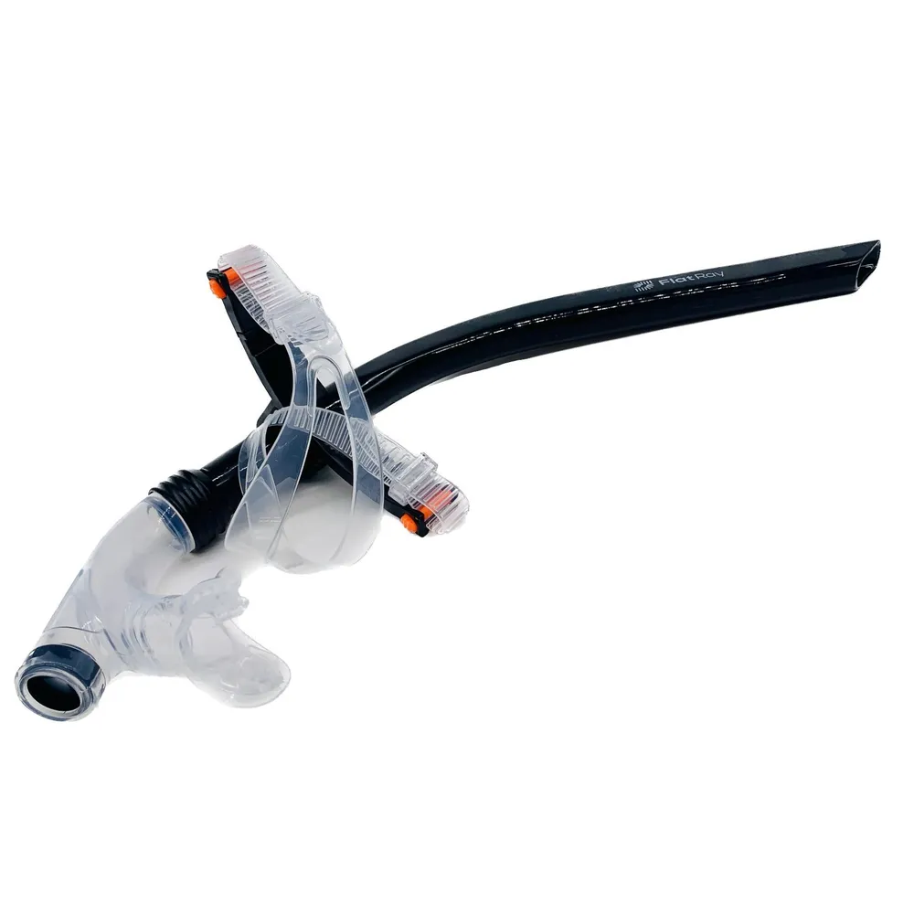 Трубка для плавания Flat Ray Frontal Snorkel, черный