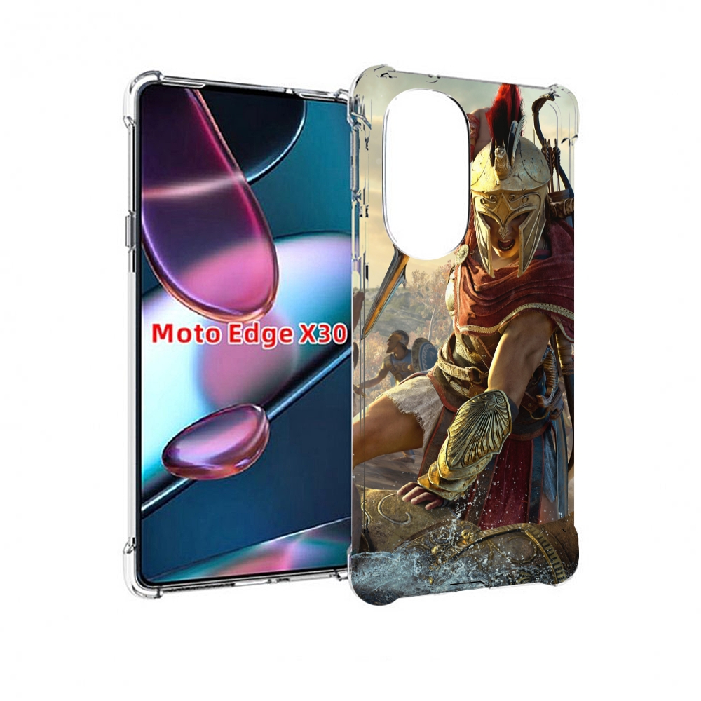 

Чехол MyPads Assassin's Creed Odyssey Kassandra мужской для Motorola Moto Edge X30, Прозрачный, Tocco