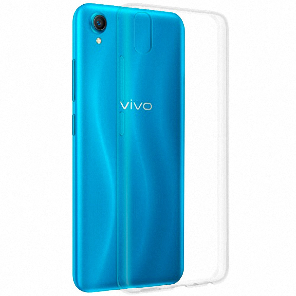 

Чехол для Vivo Y1s с защитой камеры, прозрачный, Silicone case