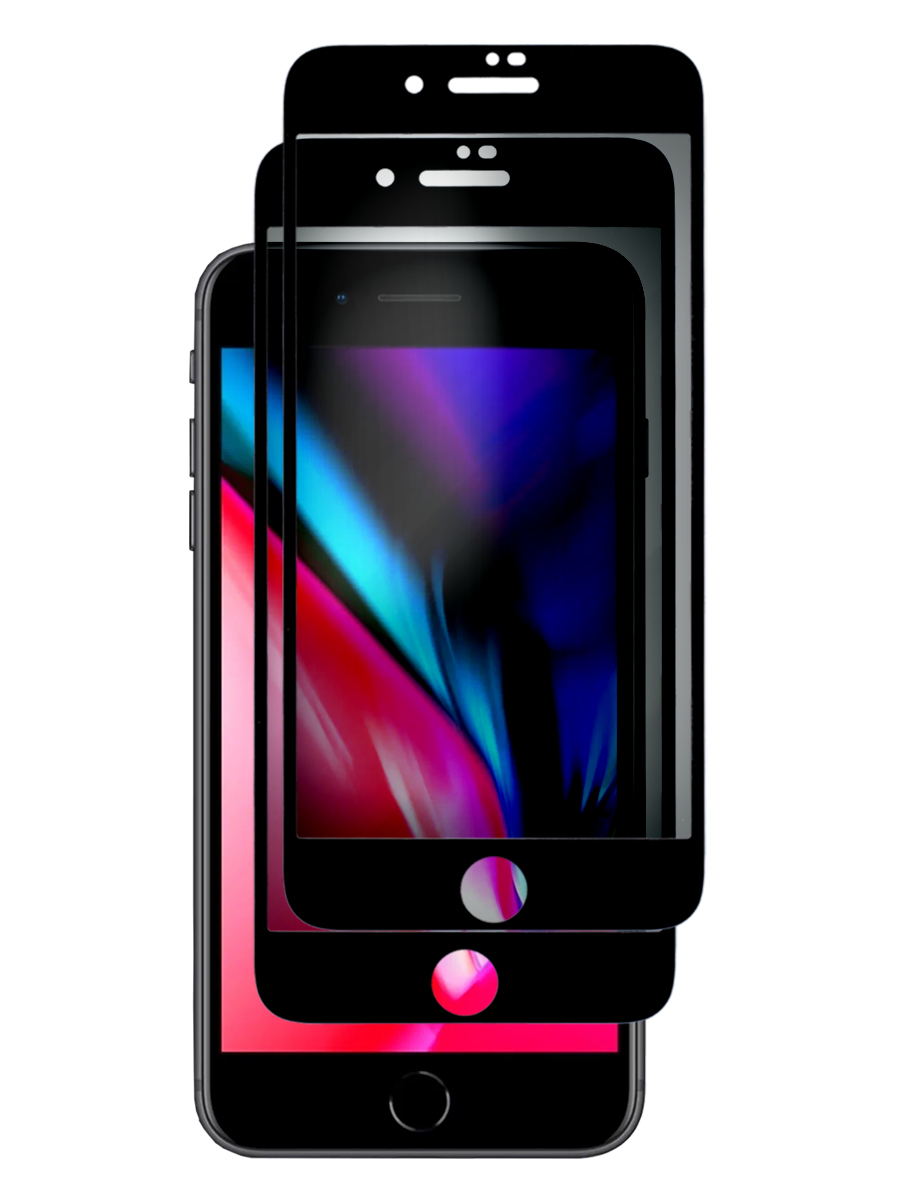 

Комплект 2 ШТ защитное стекло антишпион для Apple iPhone 7 Plus, iPhone 8 Plus с рамкой, ZTG-3D-PR-APL-8-PLS-BLK