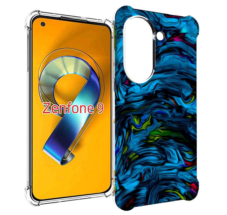 

Чехол MyPads голубая краска в темноте для Asus Zenfone 9 (AI2202), Прозрачный, Tocco