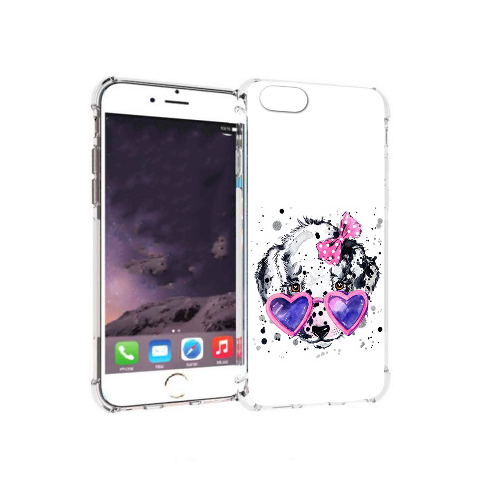 

Чехол MyPads Tocco для Apple iPhone 6 долматинец в очках (PT54043.605.337), Прозрачный, Tocco