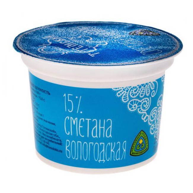 

Сметана Тотемский маслозавод Вологодская бзмж 15% 200 г