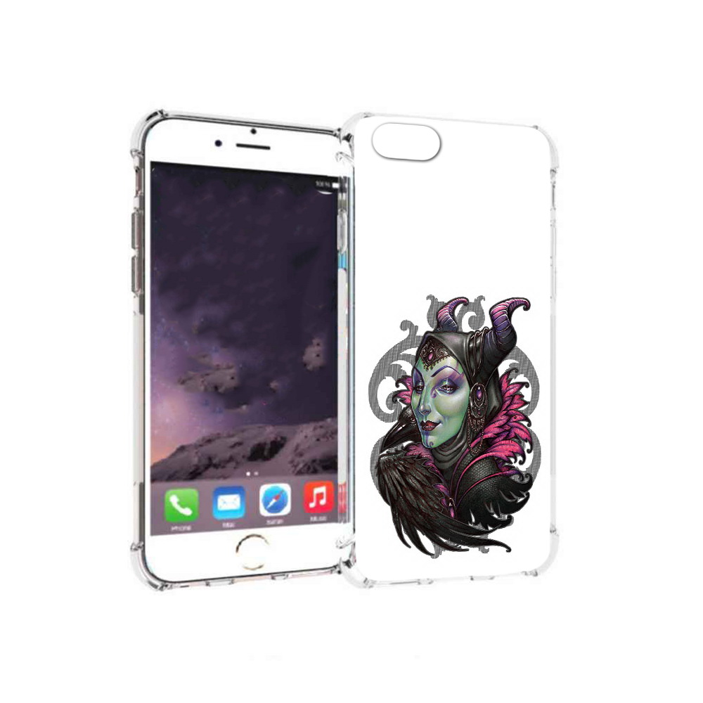 

Чехол MyPads Tocco для Apple iPhone 6 зеленая девушка с вороном (PT54043.605.357), Прозрачный, Tocco