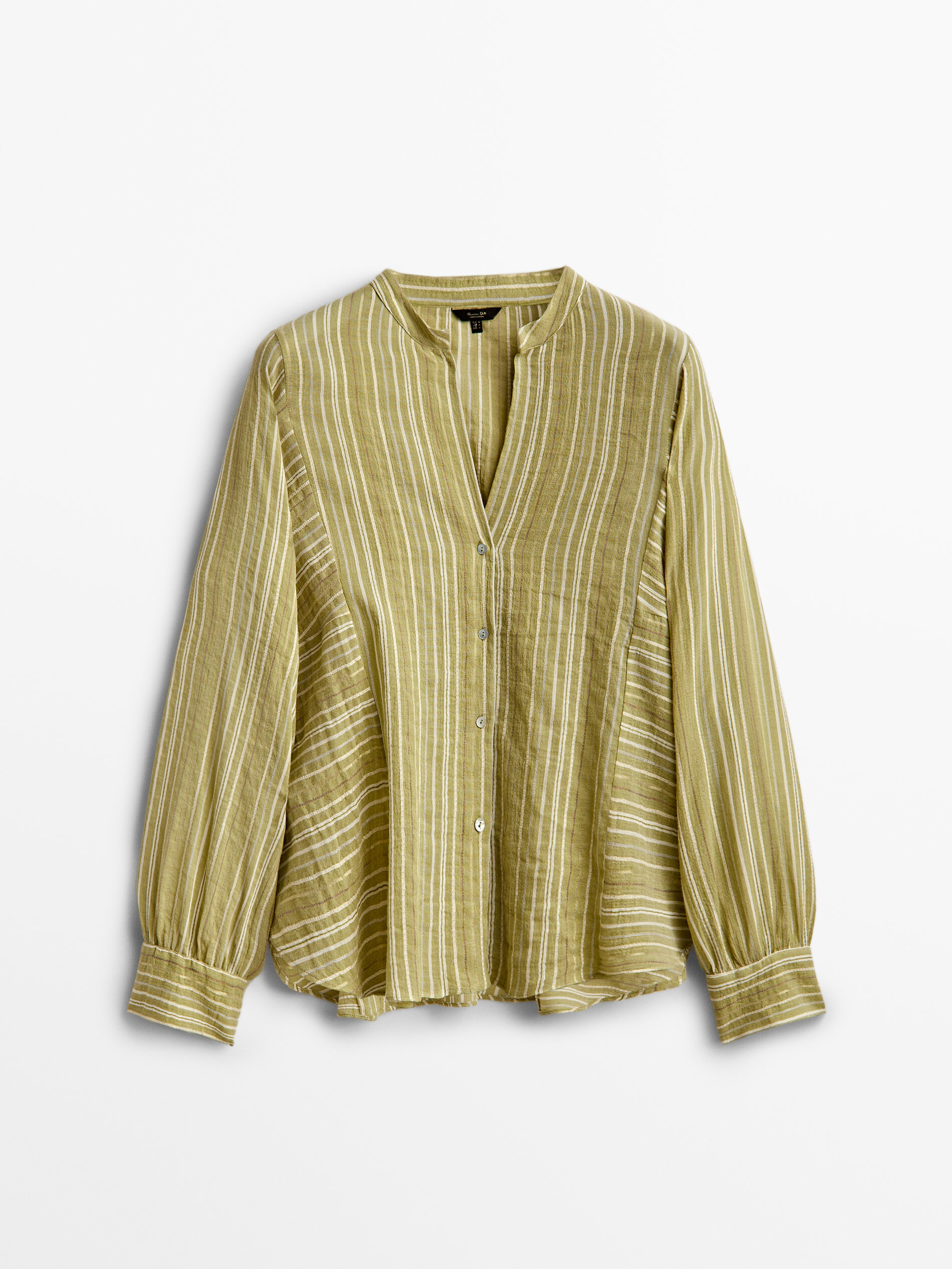 

Блуза женская Massimo Dutti 05125520527 хаки L, 05125520527