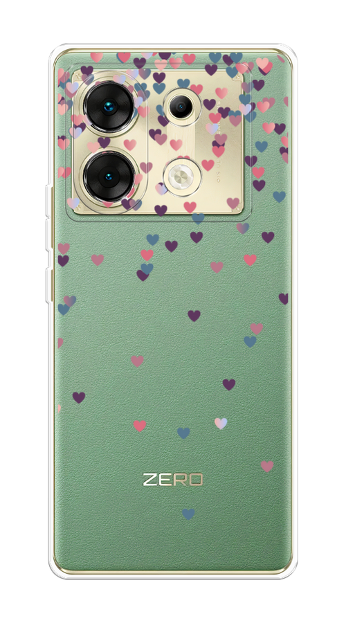 

Чехол на Infinix Zero 30 5G "Посыпка сердечки", Розовый;фиолетовый, 3104950-1