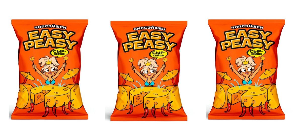 

Чипсы Easy Peasy Сыр-сейшен 120г*3шт.
