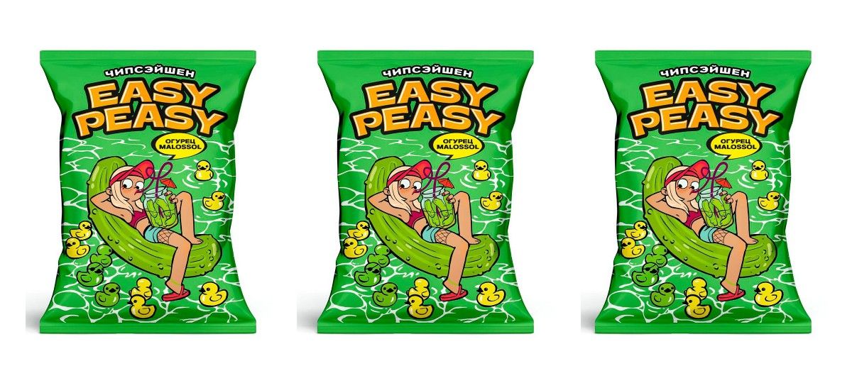 

Чипсы Easy Peasy Огурец малосол 120г*3 шт.